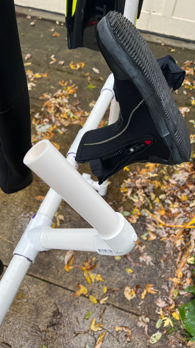 Close-up on a boot hook